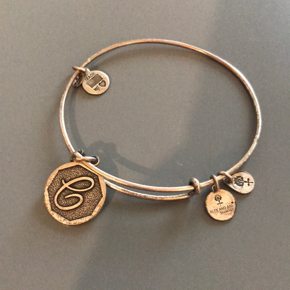 Silver Alex and Ani C bracelet
